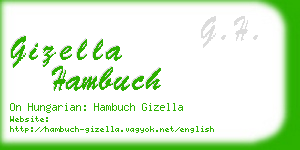 gizella hambuch business card